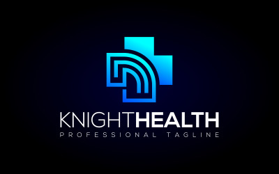 Logotipo de salud médica de caballero de ajedrez