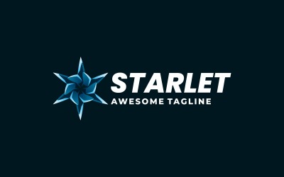 Modello di logo sfumato a stella