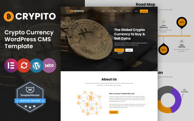 Tema WordPress de moeda criptográfica Crypito