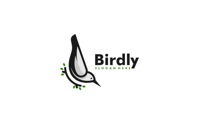 Vektör Kuş Maskot Logo Tasarımı