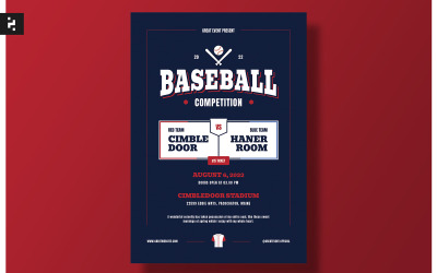 Baseball Match Flyer Set mall
