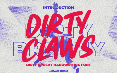 Dirty Claws - Bürstige Anzeigeschrift