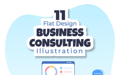 11 Ilustración de consultoría de plan de negocios