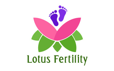 Lotus fertilitet logotyp mall