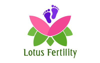 Modello di logo di fertilità di loto