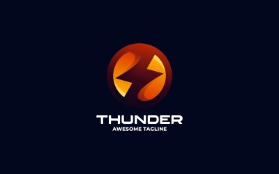 Шаблон логотипу Thunder Gradient
