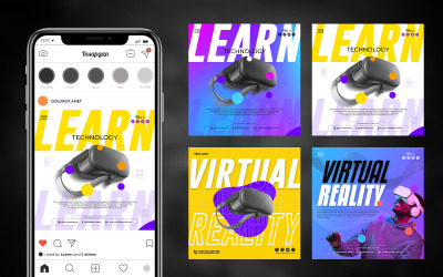 Sjabloon voor virtuele realiteit sociale media