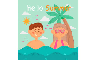 Summer Background Illustration "FREE"