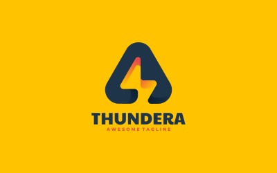 Thunder En Enkel Logotypstil