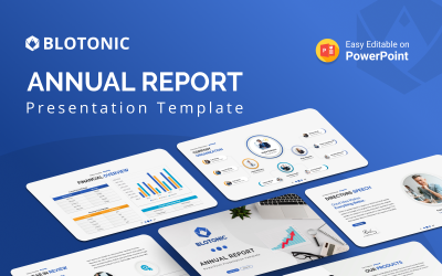 Blotonic – річний звіт, шаблон презентації PowerPoint