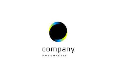 Futur logo rond de technologie de cercle