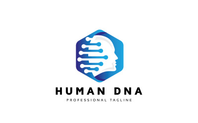 Human Dna Hexagon Logo Template