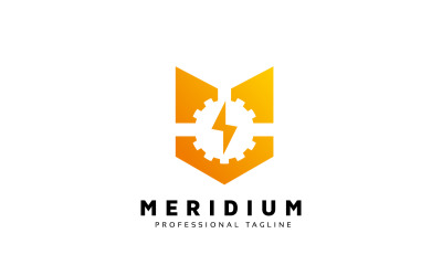 M Letter Gear Logo Template