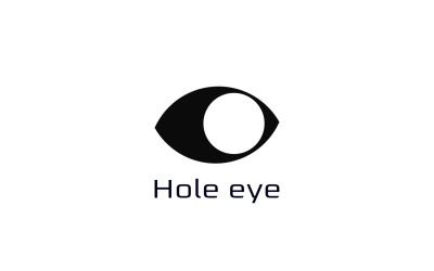 Negative Hole Eye Simple Logo