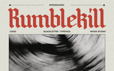 Rumblekill - Lettera nera arrotondata