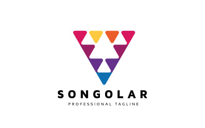 Triangle Colorful Media Logo Template