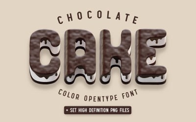 Bolo de Chocolate - Fonte Colorida