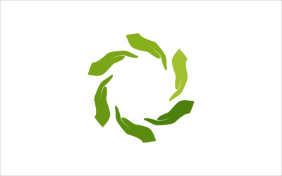 cirkel handen vector logo sjabloon