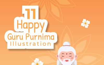 11 Ilustração Feliz do Guru Purnima