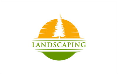Landschaftsgestaltung Vektor-Logo-Vorlage