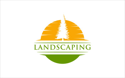 landschapsarchitectuur vector logo sjabloon