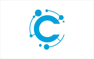 Letter C technologie vector logo sjabloon