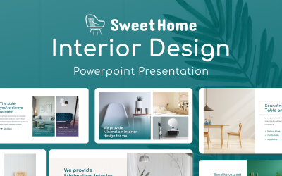 Sweet Home – Innenarchitektur PowerPoint-Vorlage