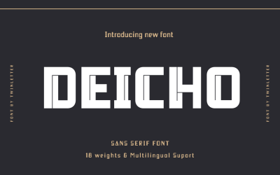 A Deicho San Serif egy prémium betűtípuscsalád