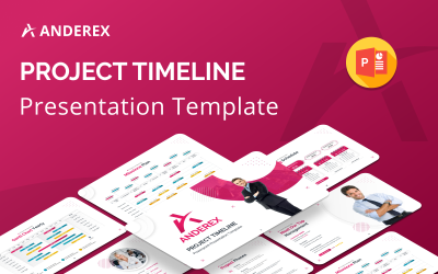 Anderex - Modelo de apresentação PowerPoint do cronograma do projeto