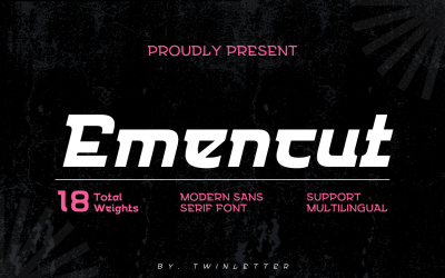 Emencut sans serif，以及介于两者之间的一切。 San Serif 是一个热门趋势