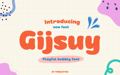 Gijsuy bubble font, presentera dig själv.
