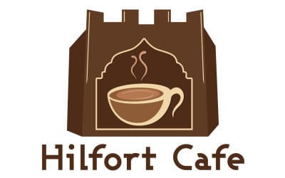 Plantilla de logotipo de Hill Fort Cafe