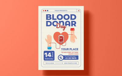 Šablona letáku Den dárců krve