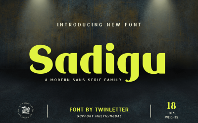 Sadigu san serif — унікальне сімейство шрифтів