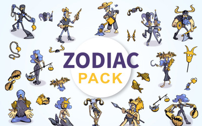 Zodiac Elements Illusztrációk csomag