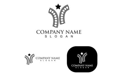 Film Strip Movie Media Logo Element Template V1