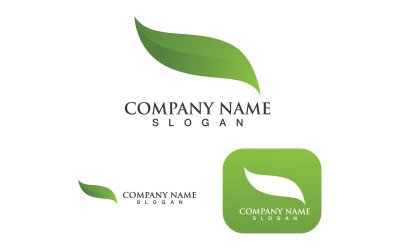 Hoja Verde Naturaleza Logo Icono Vector V1