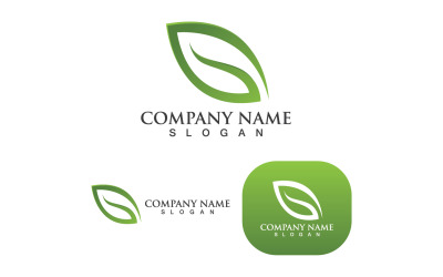 Hoja Verde Naturaleza Logo Icono Vector V3