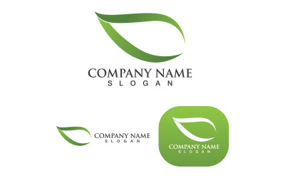 Hoja Verde Naturaleza Logo Icono Vector V5