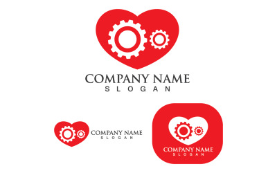 Love Heart Valentine Logo Mall Vector V9