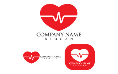 Love Heart Valentine Logo Template Vector V14
