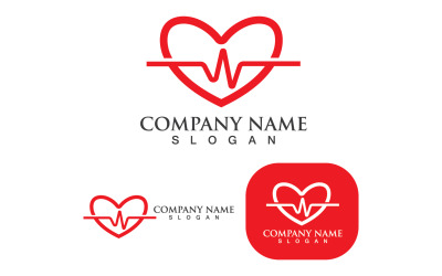 Love Heart Valentine Logo Template Vector V5