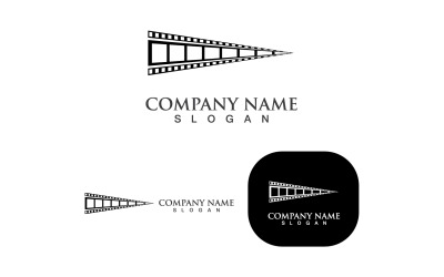 Vorlage für Filmstreifen-Filmmedien-Logo-Elemente V7