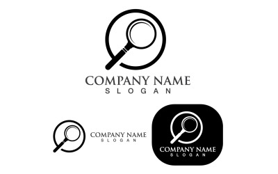 Logo e simbolo della lente d&amp;#39;ingrandimento V5
