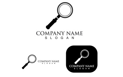 Logotipo y símbolo de lupa V18
