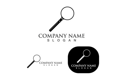 Logotipo y símbolo de lupa V4