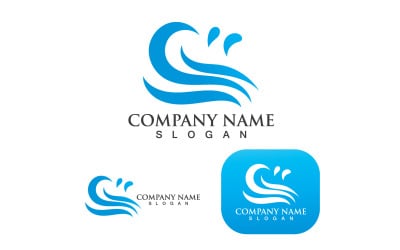 Water Wave Beach Logo Design Template V18