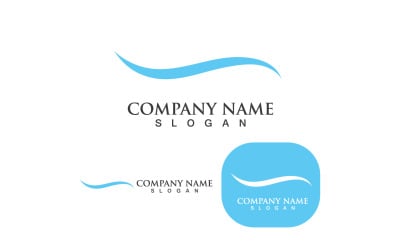 Water Wave Beach Logo Design Template V2