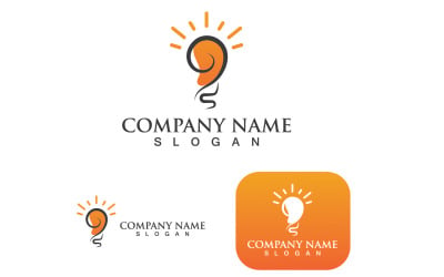 Żarówka Logo Vector Design Ilustracja V6