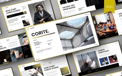 Corite — Biznesowy szablon slajdu Google